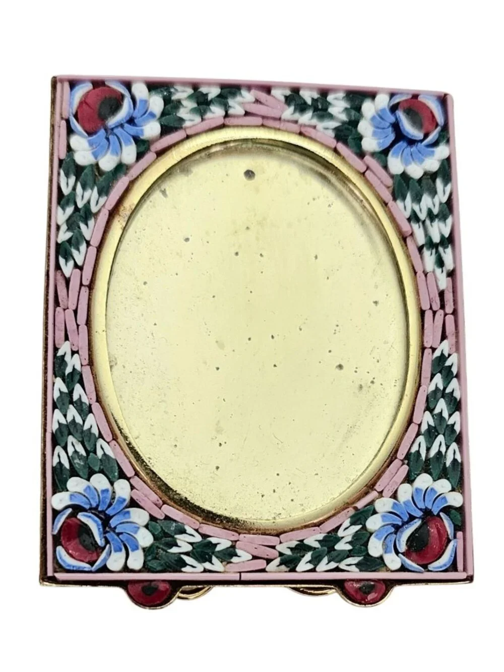 Mosaic Miniature Photo Frame Pink Blue Green Glass Chip, J110